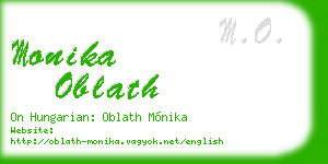 monika oblath business card