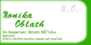 monika oblath business card